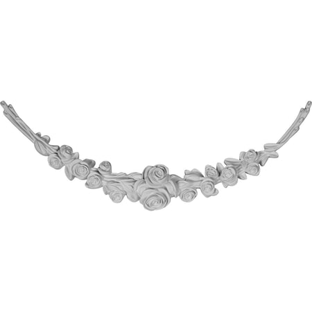 Ekena Millwork 18"W x 9"H x 1 1/4"P Oslo Floral Swag Onlay ONL18X09X01OS